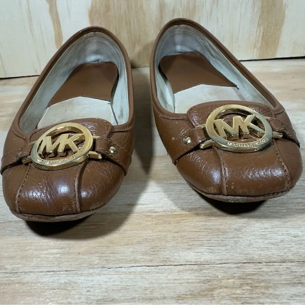 Michael Kors Brown Leather Ballet Flats Women’s Size 9